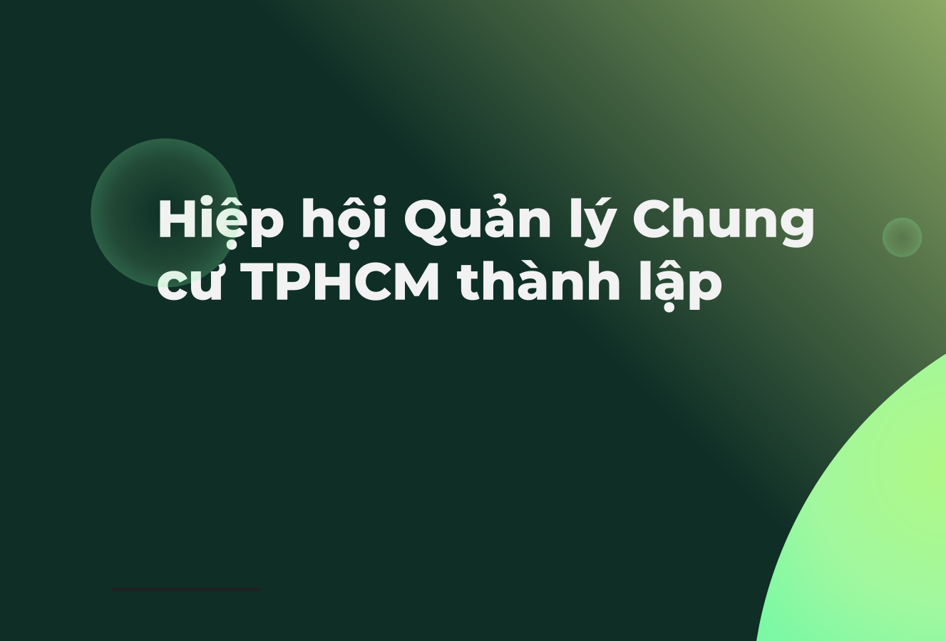 Thành lập hiệp hội quản lý vận hành nhà chung cư